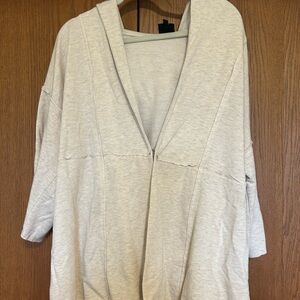 Bobeau Open-Front Oversized Cardigan